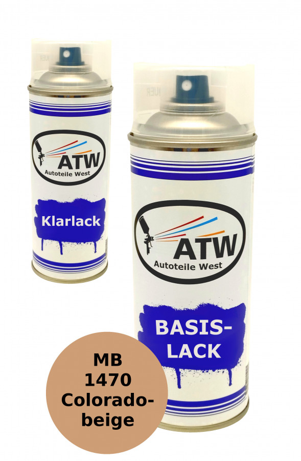 Autolack für Mercedes Benz 1470 Coloradobeige+400ml Klarlack Set